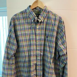 Polo Ralph Lauren plaid button up shirt. XL.